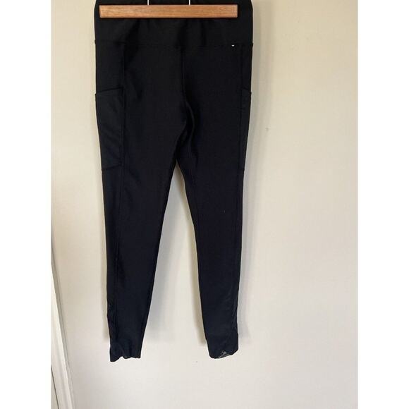Mondetta Black Athletic Leggings Activewear Workout Side Pocket Mesh Detail - Picture 1 of 7